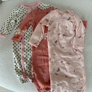 Set of 3 Like New Preemie Gowns